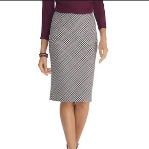 🌟 White House Black Market Plaid Pencil Skirt, 00